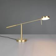 LED-bordlampe Monza, messingfarget, høyde 52 cm, metall