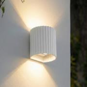 Lindby utendørs LED-vegglampe Ralino, hvit, 2 lyskilder, IP65