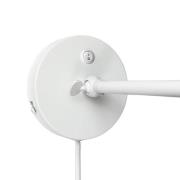Dyberg Larsen vegglampe Futura, hvit, 15 W, kabel, metall