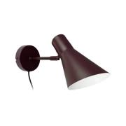 Dyberg Larsen vegglampe DL12, brun, kabel, E27, metall