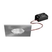 BRUMBERG LED innfelt spot BB21, nikkel 85 x 85 mm, on/off IP65