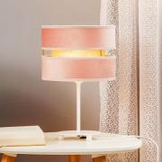 Bordlampe Golden Duo høyde 30 cm lysrosa/gull