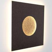 Luina LED-vegglampe, 80x80 cm, gull innvendig