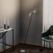 LED-design-gulvlampe Ringelpiez - svart ring