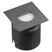 Aspen LED-innfellingslampe, kantet, grå