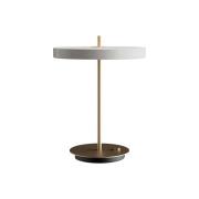 UMAGE LED-bordlampe Asteria Table, USB, lys grå/messing