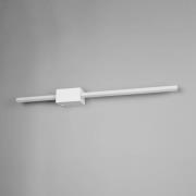 LED-vegglampe Cassino, matt hvit, bredde 70 cm, metall