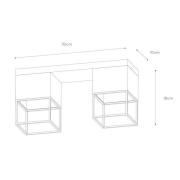 Rixt taklampe svart, kantet, 2 lyskilder