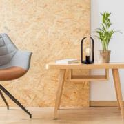 Faro bordlampe av metall, svart