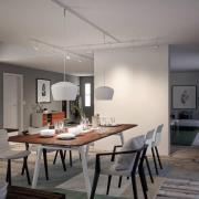 URail endetilkobling, signalhvit maks. 1000 W, inkl. endehette