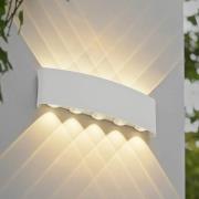 Lindby utendørs LED-vegglampe Ithan, 5 lyskilder, hvit, 27 cm