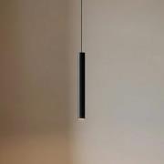 Lindby LED-pendellampe Lumaro, svart, 27 cm, 48 V, dimbar