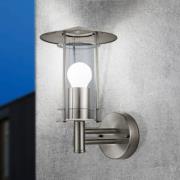 Utendørs vegglampe Lisio, stålfarge, høyde 30 cm, stål