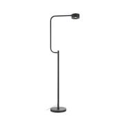 LED-gulvlampe Hugo, svart, jern, høyde 130 cm, dimbar.