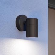 Utendørs vegglampe Tomelloso, svart, høyde 12 cm, metall