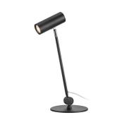 LED-bordlampe Arlo, svart, jern, høyde 52,8 cm, dimbar.