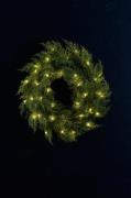 NORDFORMKRANS THUJA MED 39 LED TIDSUR DIAMETER 50 CMGrønnDekorativ jul...