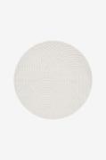 KM HomeTeppe Genova Zen rundHvitGlattvevde tepperFra Homeroom