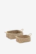 Kave HomeMilly sett med 2 kurver i naturfiber, 32 x 20 cm / 34 x 20 cm...