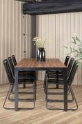 Venture HomeSpisegruppe Belinda med 6 Levis spisestolerBrunSpisegruppe...