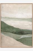 MalerifabrikkenDesign Painting / Green Field / 90x120 Cm / Eik rammeGr...