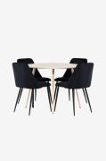 Venture HomePlaza spisebord med Night Dining ChairSvartSpisegrupperFra...