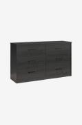 Dorel HomeKommode med 3+3 skuffer BrEzSvartKommoderFra Homeroom