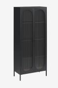 Dorel HomeSkap Høyt med 2 glassdører i metall LunaSvartKommoderFra Hom...