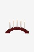 KonstsmideLysestake tre 5 pærer 21,5 cmRødAdventsstakerFra Homeroom