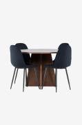 Venture HomeBootcut-spisebord med Polar-spisestolSvartSpisegrupperFra ...