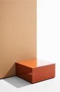 PastillPop bord i farget glass 60x60 cmBrunSofabordFra Homeroom