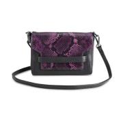 Lilla Slange Crossbody Veske