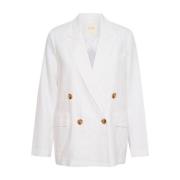 Klassisk Dobbeltspent Blazer - Bright White