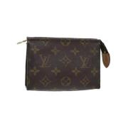 Pre-owned Brunt lerret Louis Vuitton veske