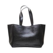 Sort Twill Shopper Veske