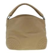 Beige Lær Bottega Veneta Intrecciato Veske