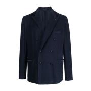 Navy Blue Dobbeltspent Blazer