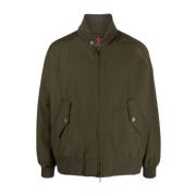 Grønn Harrington Zip-Up Bomberjakke