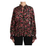 Stunning Rose Print Bluse