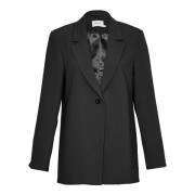 Barbine Slit Blazer - Black