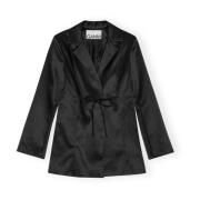 Sort Ganni Sort Double Satin Tiestring Blazer Blazer