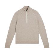 Beige J.Lindeberg Wilton Half Zip Sweater Gensere