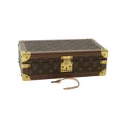 Pre-owned Brunt lerret Louis Vuitton-saken