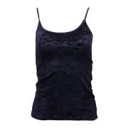 Marineblått Velvet Camisole Top