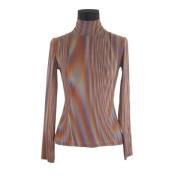 Pre-owned Brun polyester Mugler topp