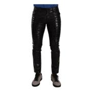 Sort Logo Bomull Stretch Skinny Bukser