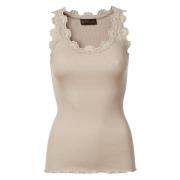 Lys Beige Rosemunde Silk Top W/ Lace Cacao Singlet