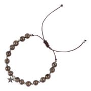 Stone Bead Bracelet 6 MM Chocolate Brown