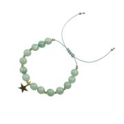 Stone Bead Bracelet 8 MM Green Jade