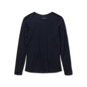 Marine s Emporio Pe Wool Tencel Tee Long Sleeve T-skjorte Lady